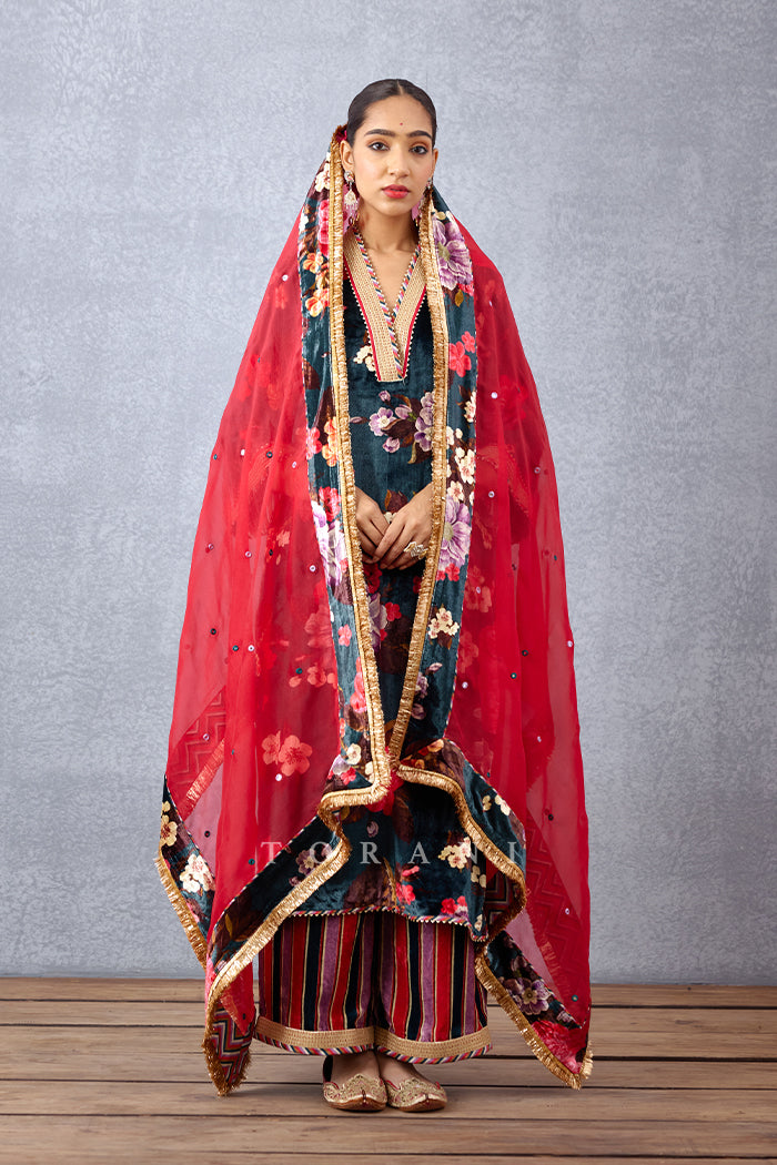 Ruh Gulaabi Barkha Odhni