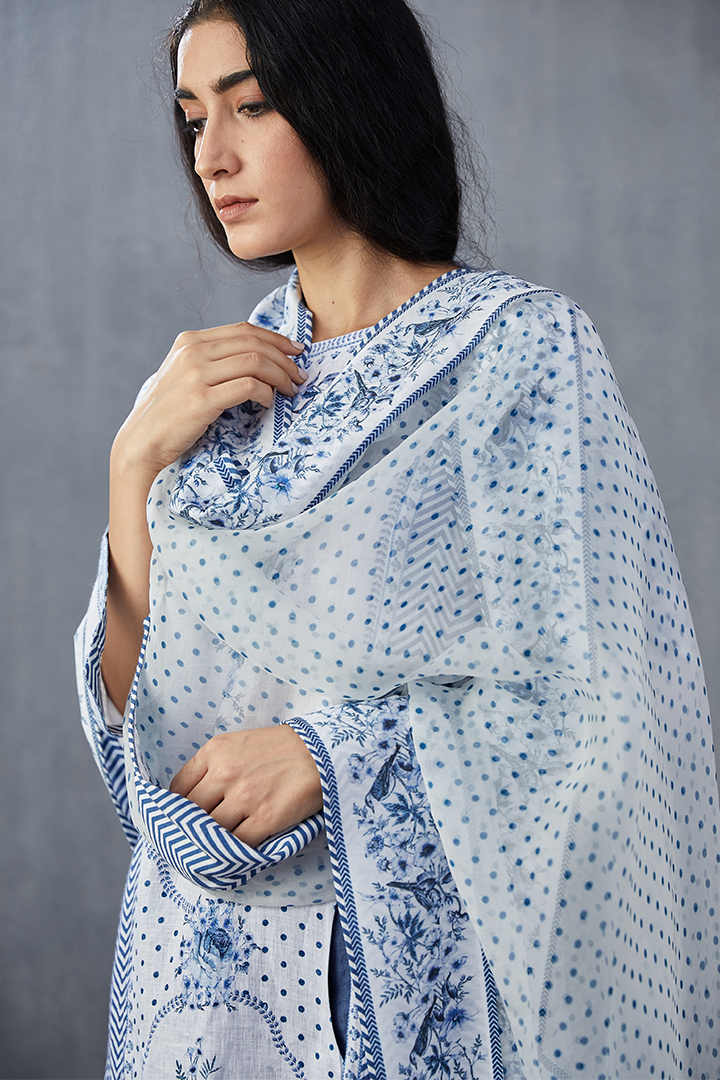 Neeli Kali Abhidah Kurta Set