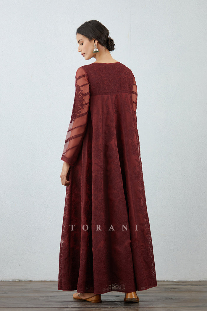 Mahogany Sutlej Anarkali Set