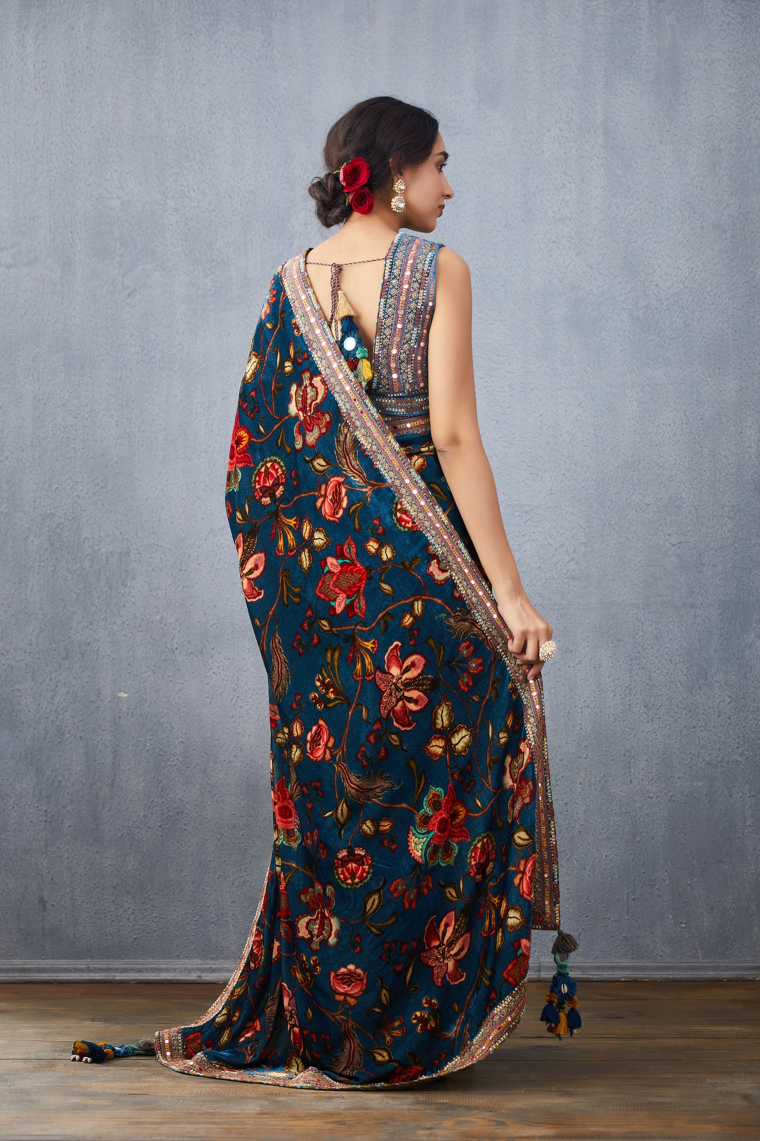 Silk Velvet SAREE in digital print
