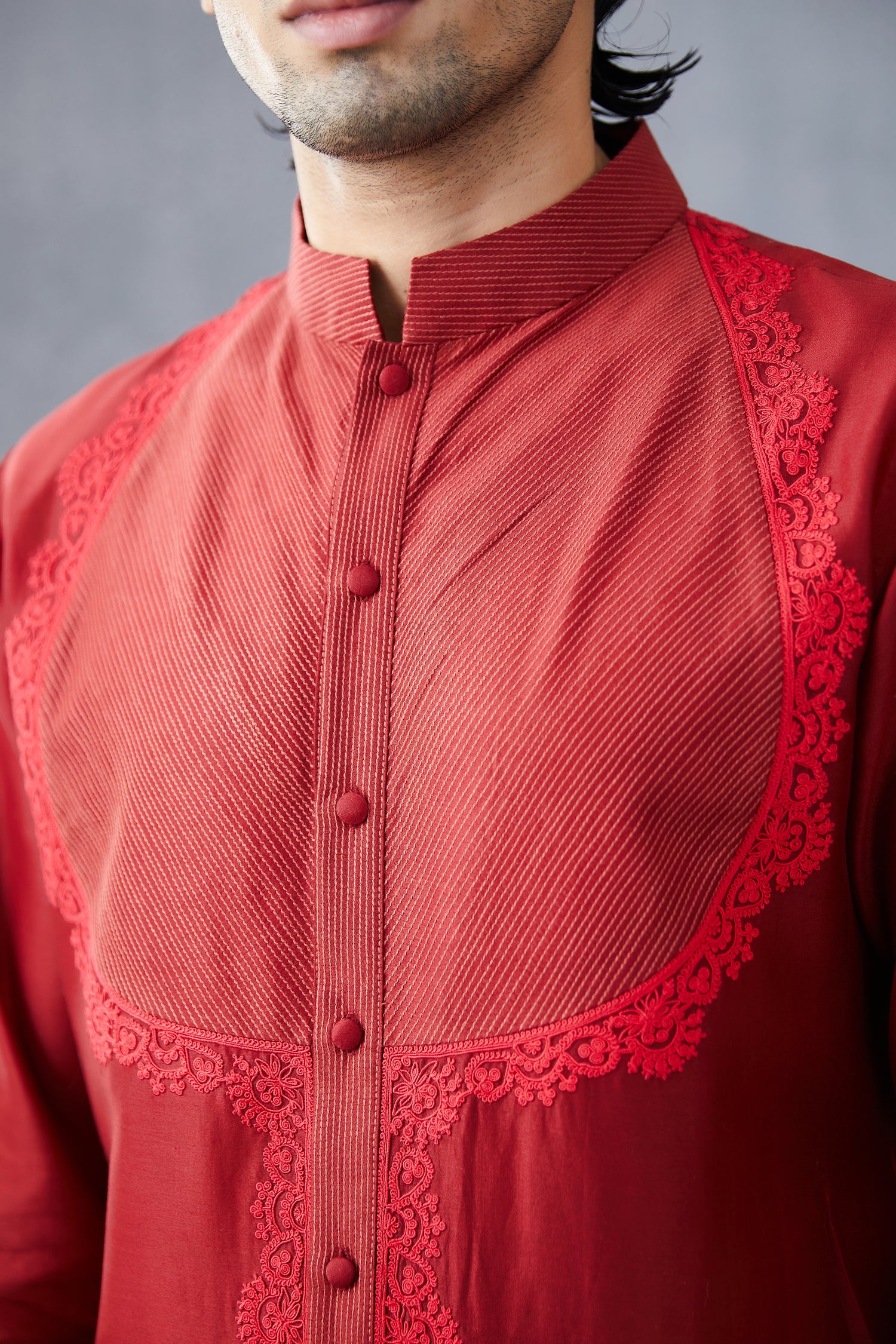 Surkh Rahil Kurta Set