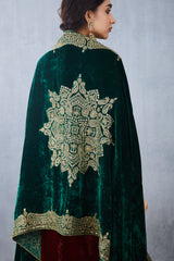 Silk Velvet dupatta with sequin work