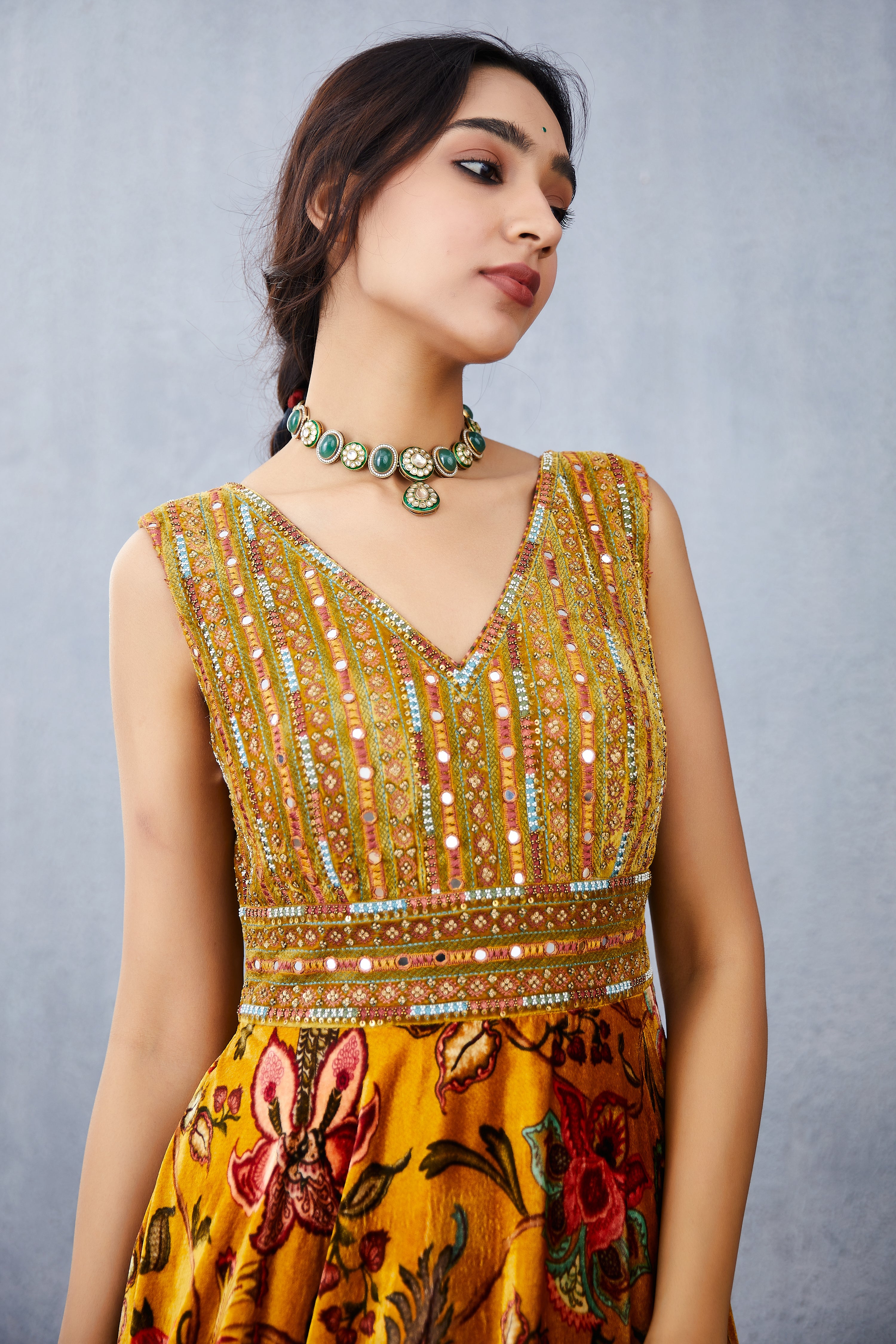 Sunehra Makhmal Firdouz Anarkali Set