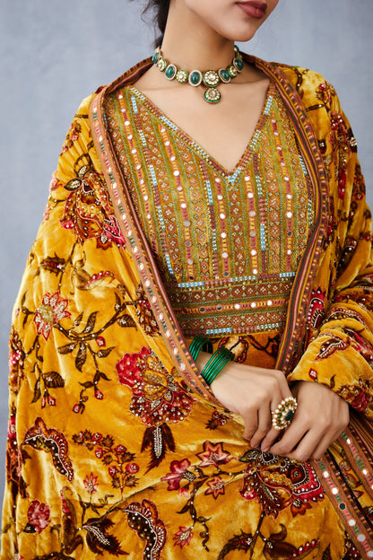 Sunehra Makhmal Firdouz Anarkali Set