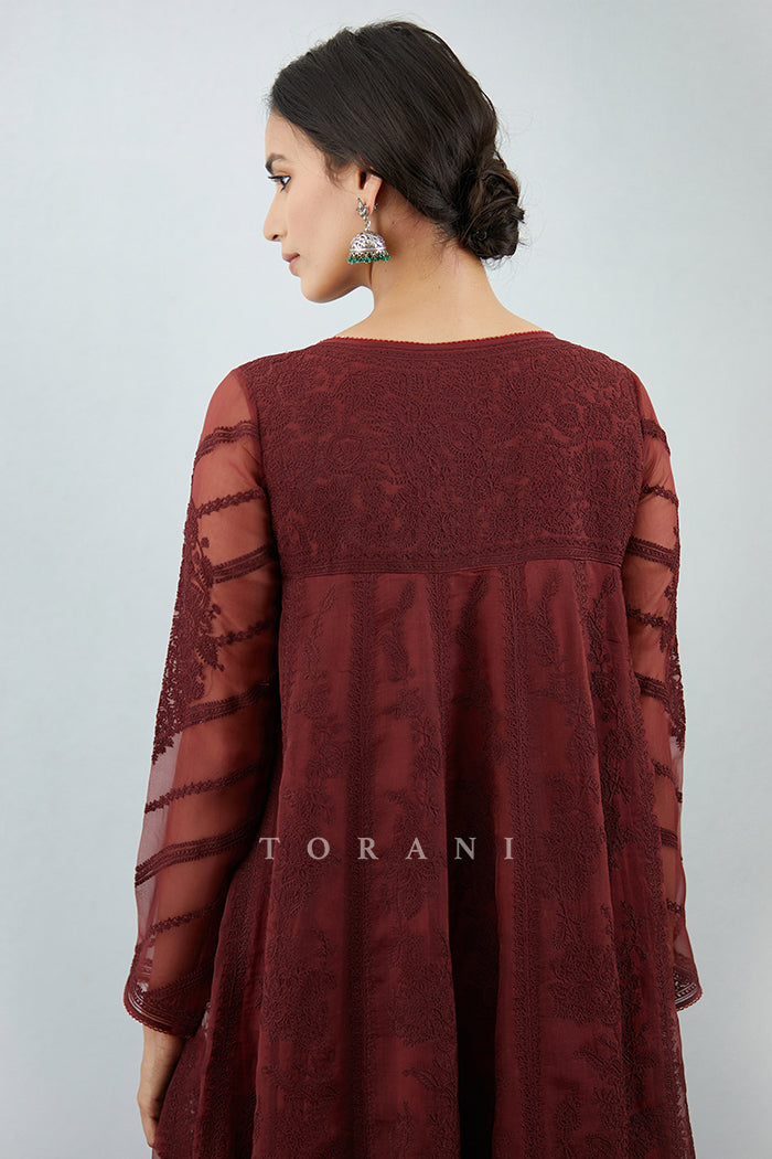 Mahogany Sutlej Anarkali Set