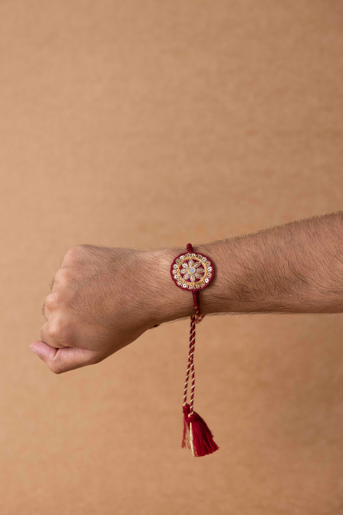 RESHAM MAROON SUTRA