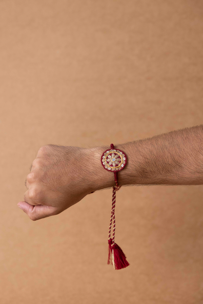 RESHAM MAROON SUTRA