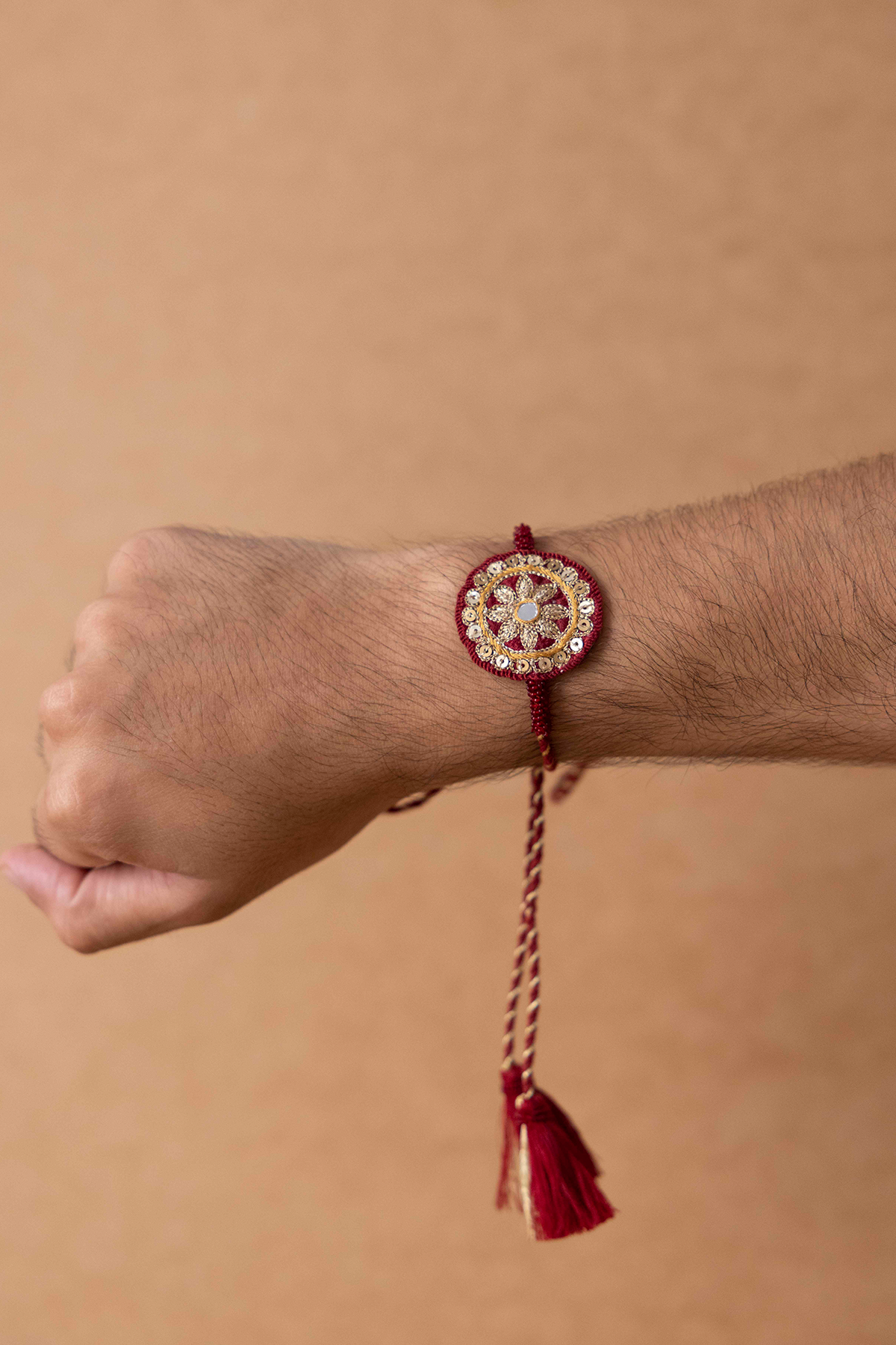 RESHAM MAROON SUTRA