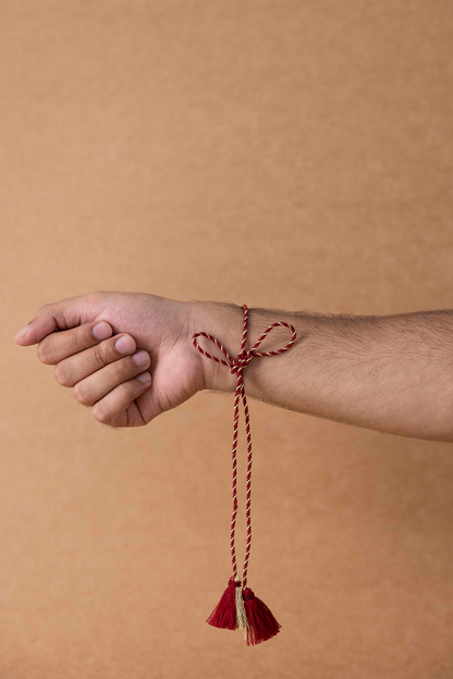 RESHAM MAROON SUTRA