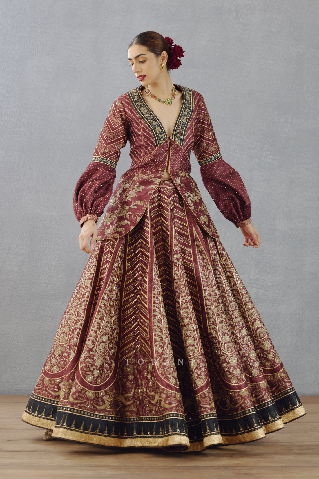 Gulnar Parvaneh Lehenga Set