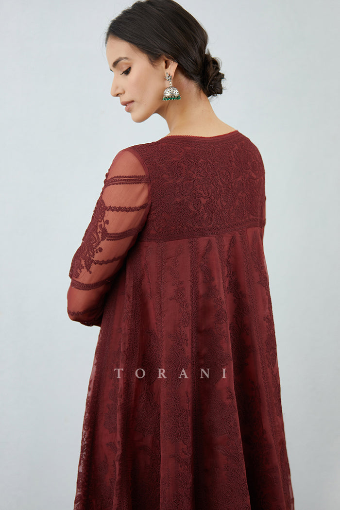 Mahogany Sutlej Anarkali Set