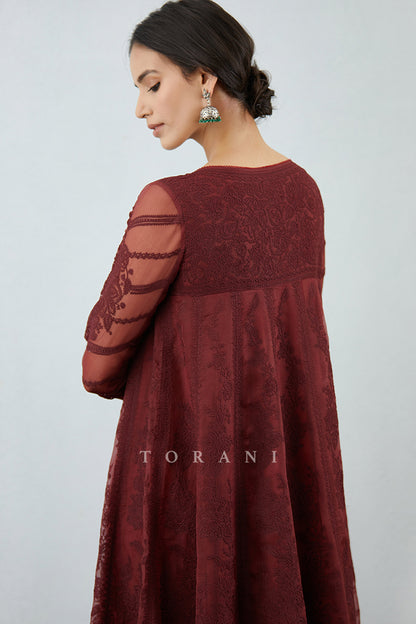 Mahogany Sutlej Anarkali Set