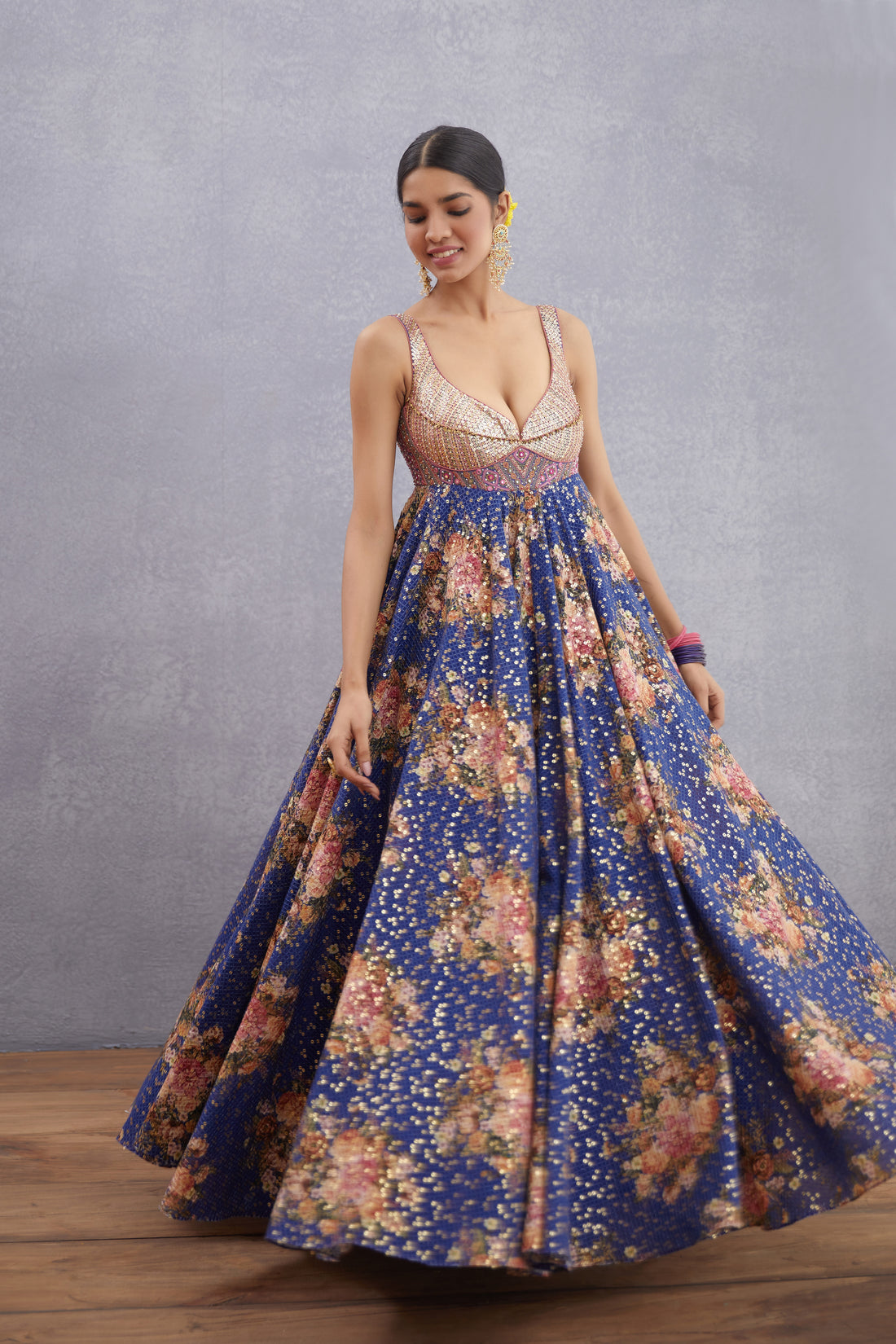 Jamuni Rabia Sitara Dhari Anarkali Set