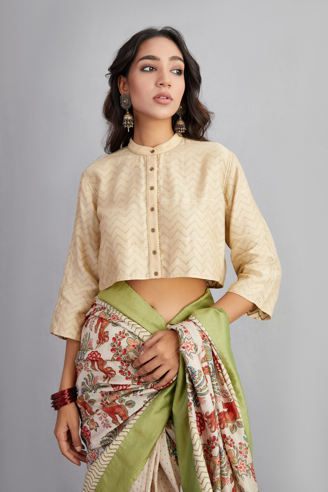Airawata Ecru Chandani Blouse