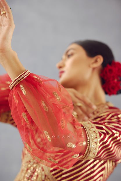 Sindoori Jhilmil Sharara Set