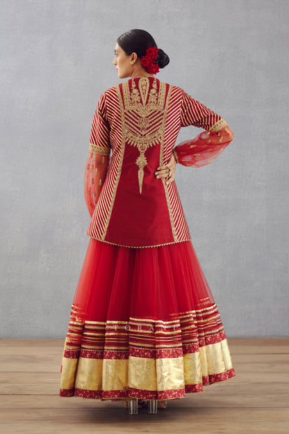 SALE - Sindoori Jhilmil Sharara Set