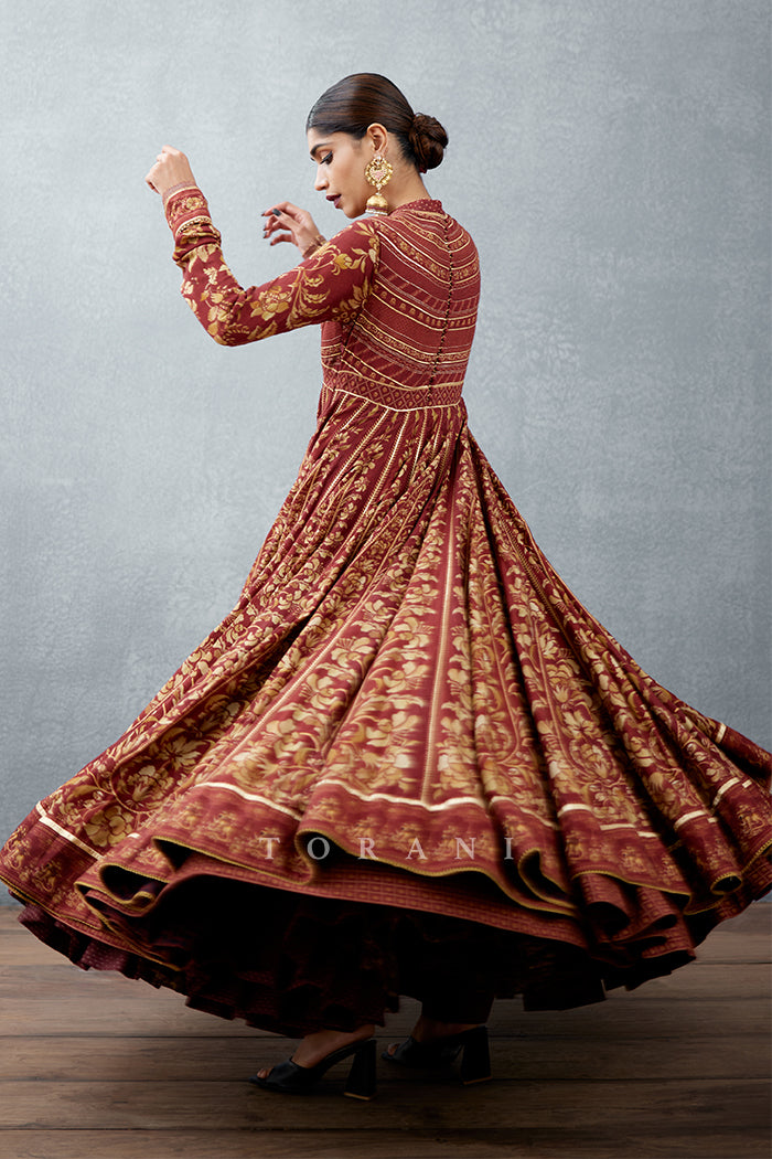 Aastha Gujral in our Gulnar Shehnaaz Anarkali Set