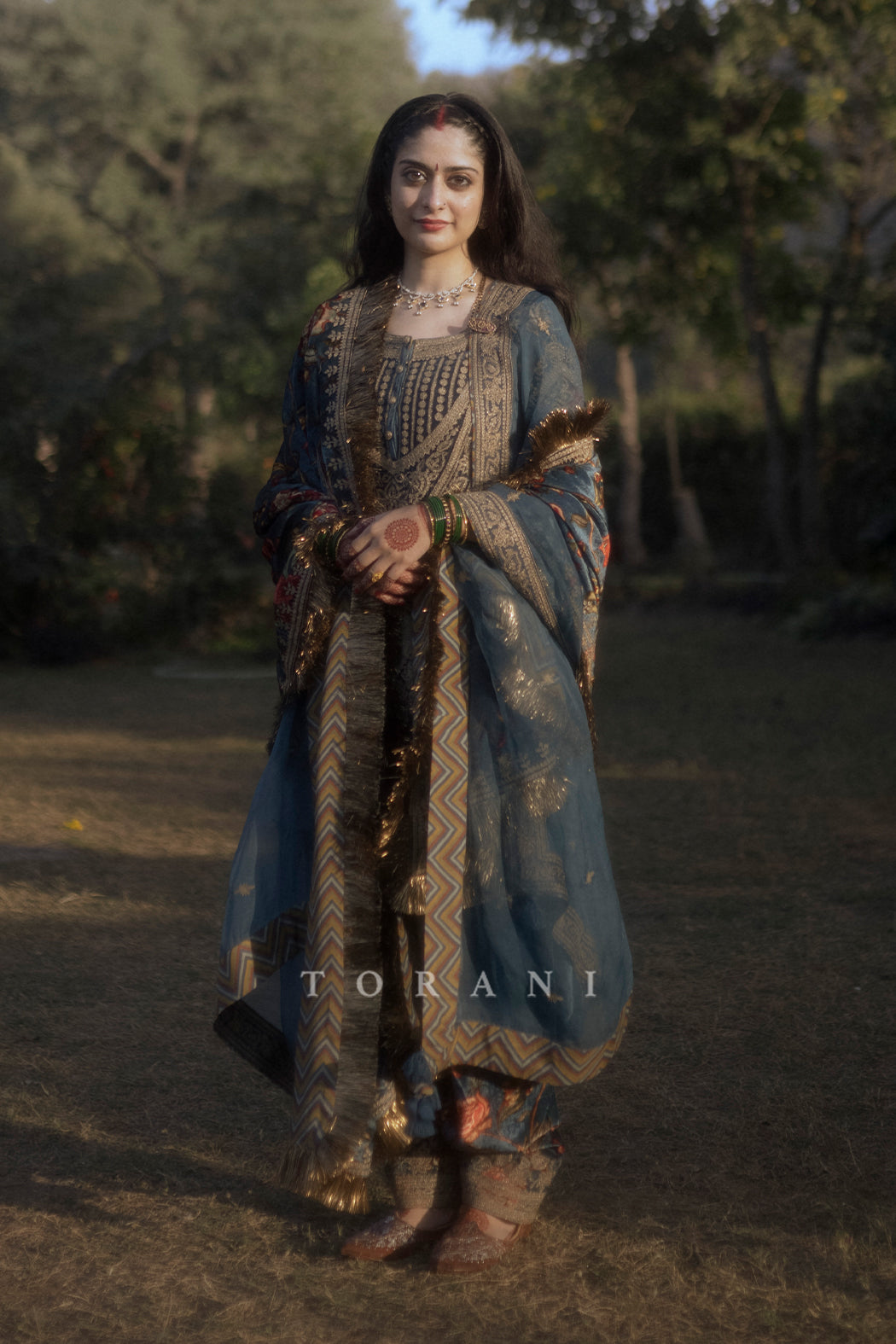 Tanya Maniktala in our Neelam Makhmal Revaa Kurta Set