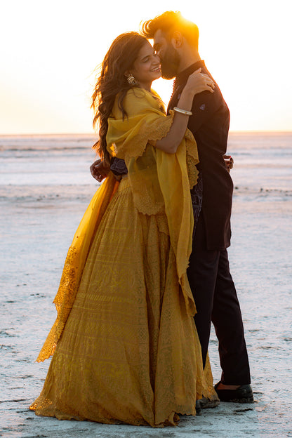 Pranchi Sanghavi in our Sunehra Advaita Lehenga Set