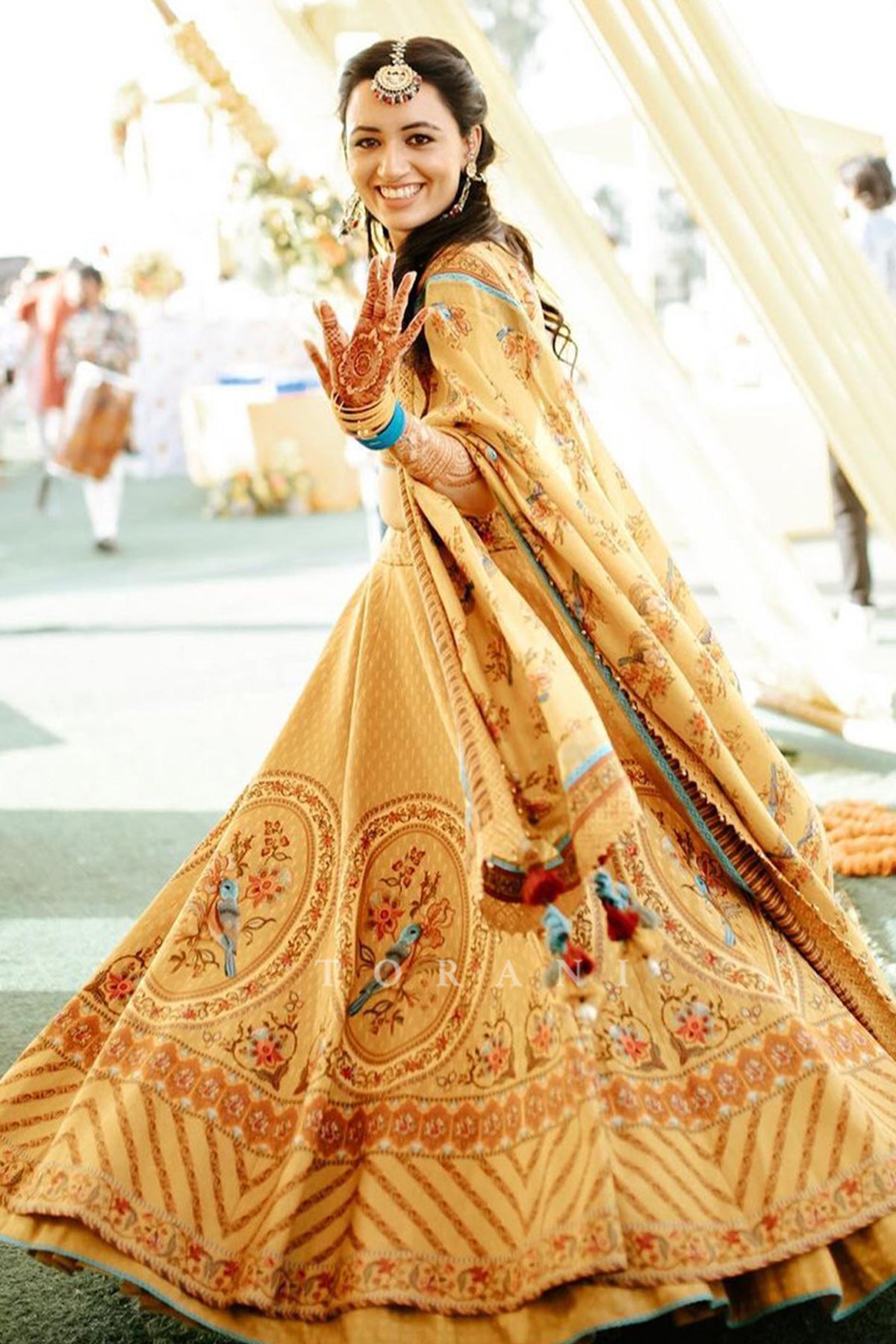 Avisha in our Sunehra Chakor Boota Padmini Lehenga Set