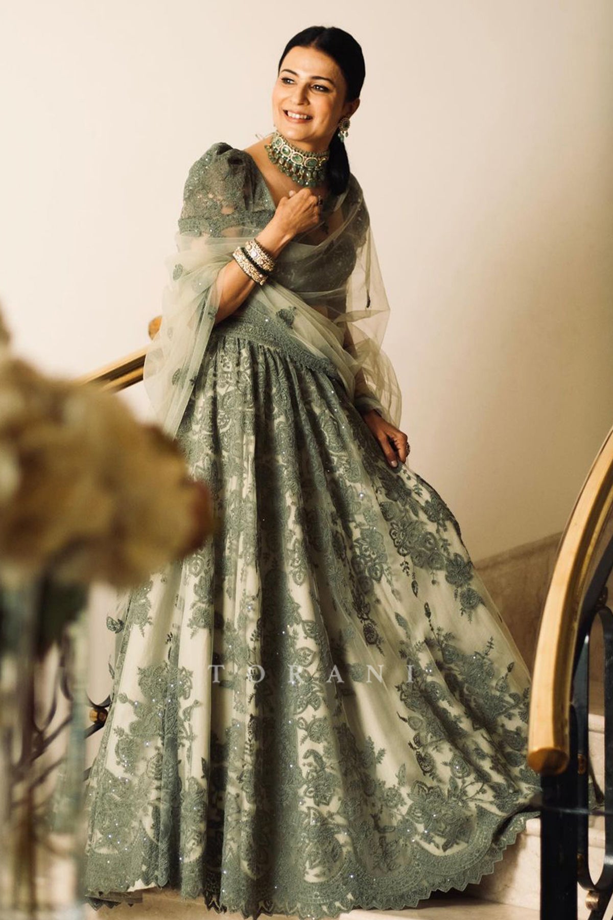 Divya Kapoor Gurwara in our Jaituni Hansini Lehenga Set