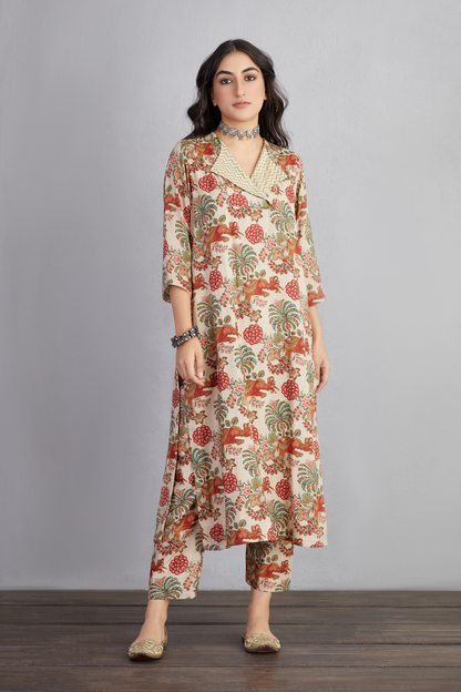 Airawata Ecru Sehmat Co-ord Set