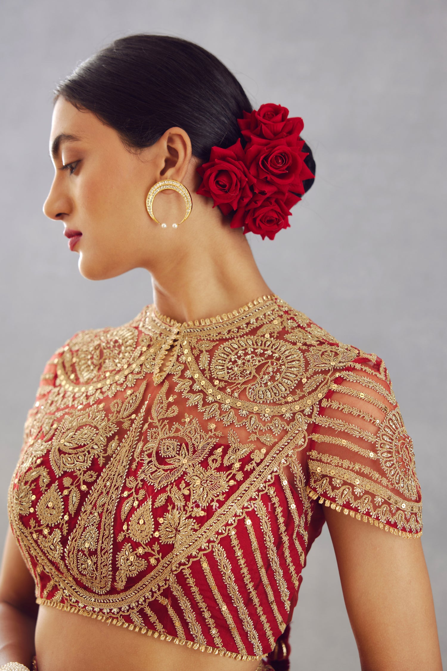 Deepika Padukone in our Sindoori Taashi Yashoda Saree Set