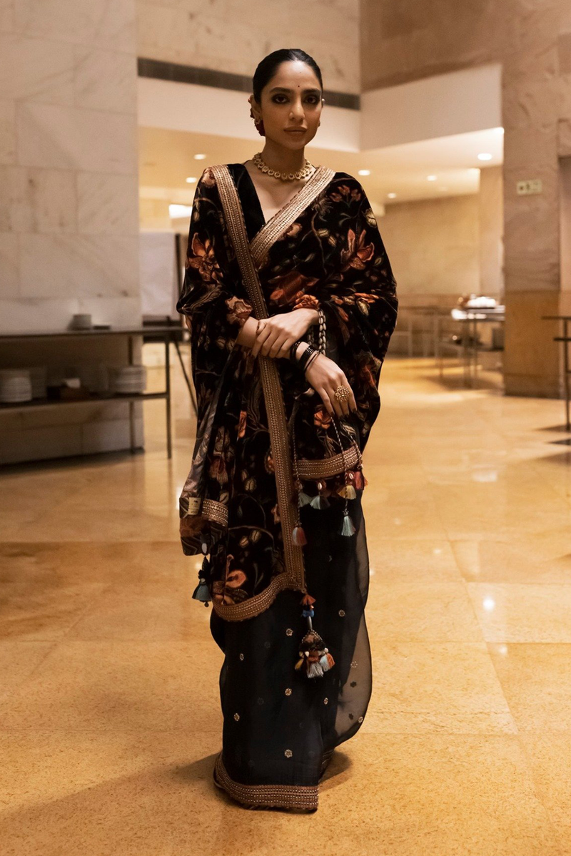 Bollywood celebrity Sobhita Dhulipala wearing Torani's Saree