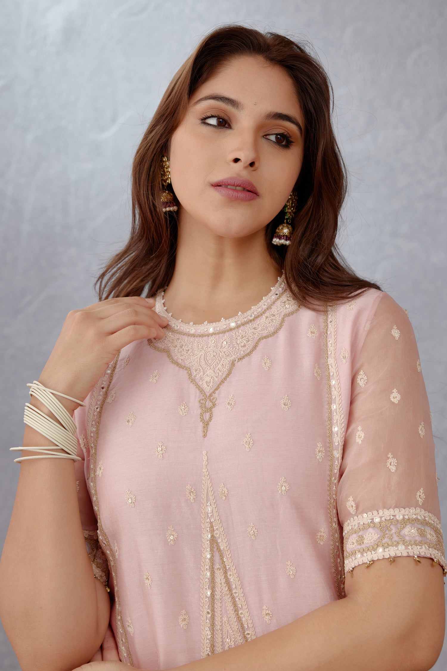 Kaner Ojal Kurta Set