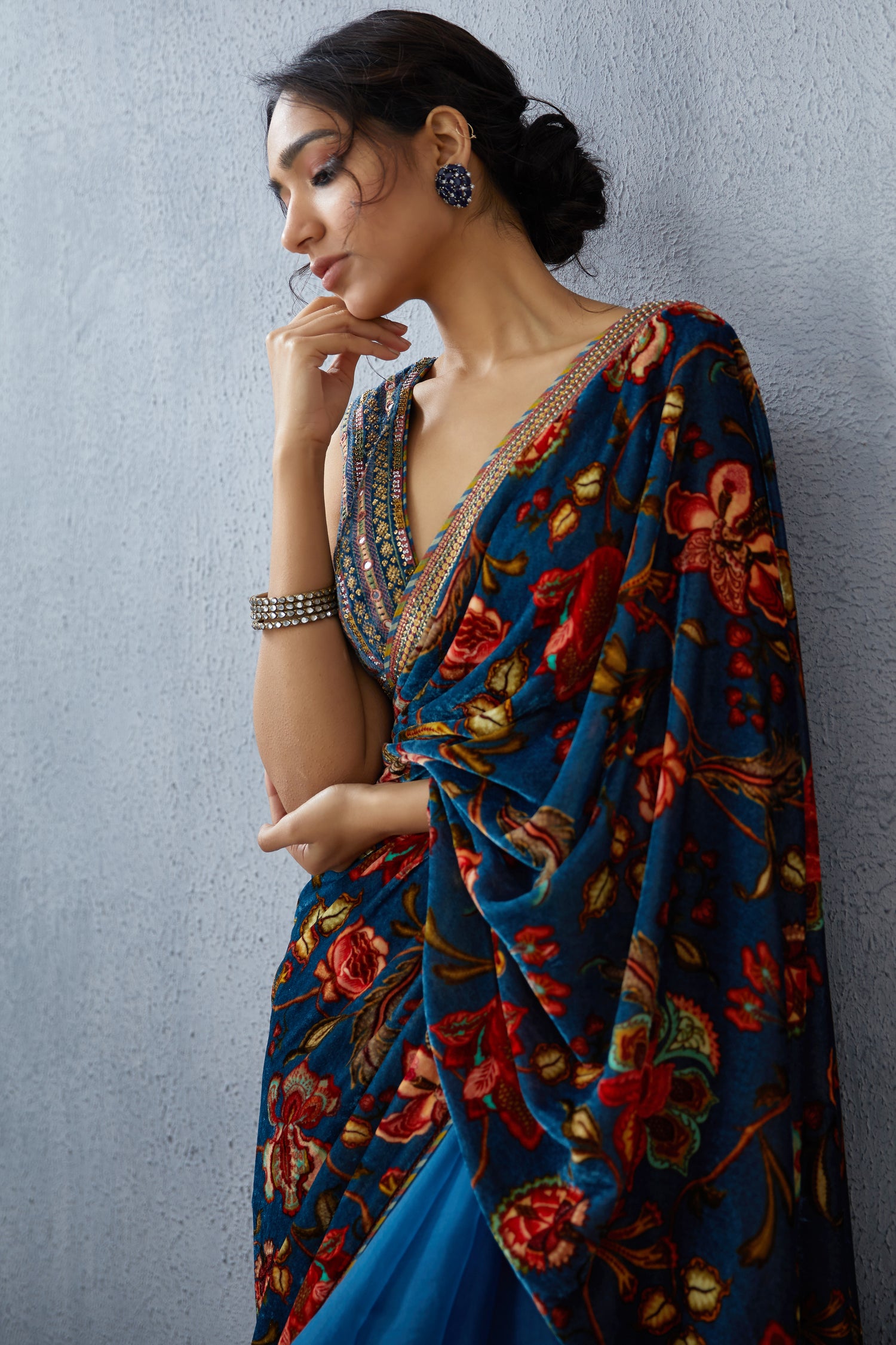 Neelam Makhmal Pallu Revathi Saree