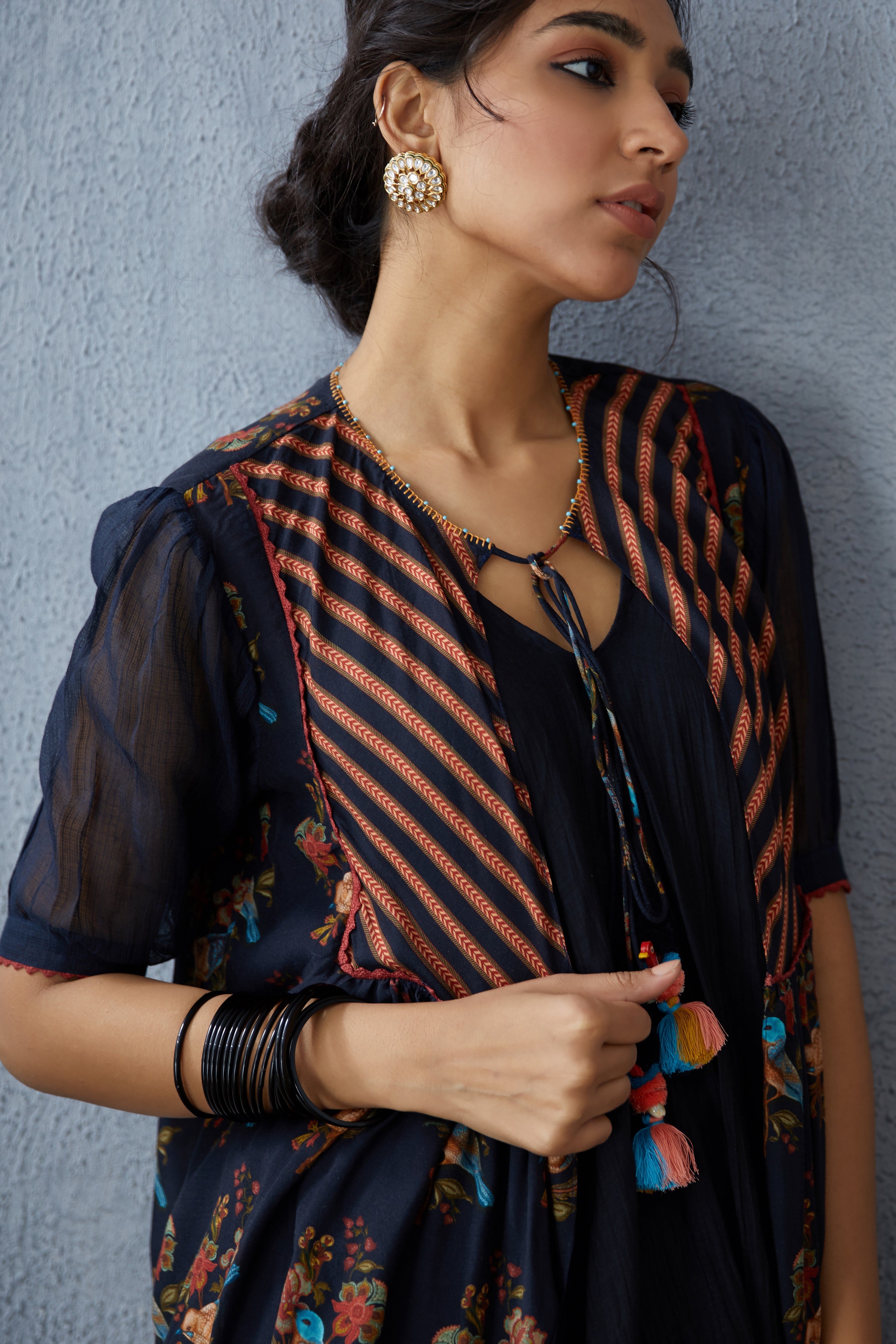 Nisha Chakor Boota Jacket Set