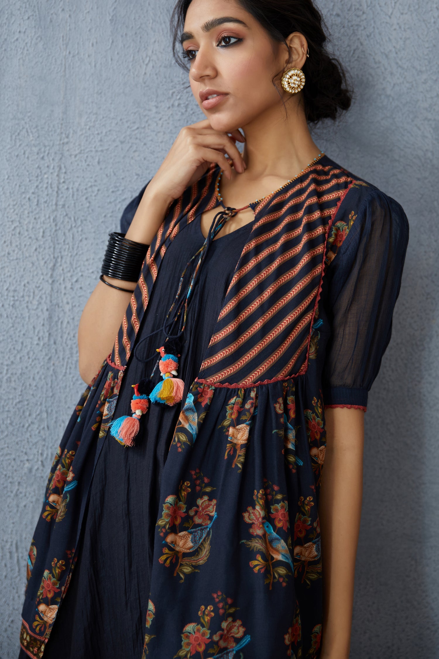 Nisha Chakor Boota Jacket Set