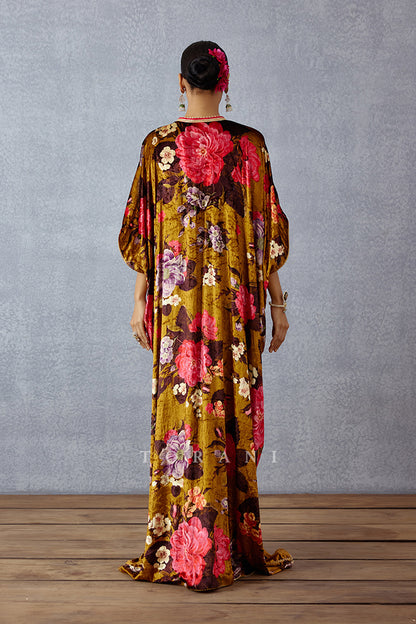 Aftaabi Baruni Makhmal Kaftan