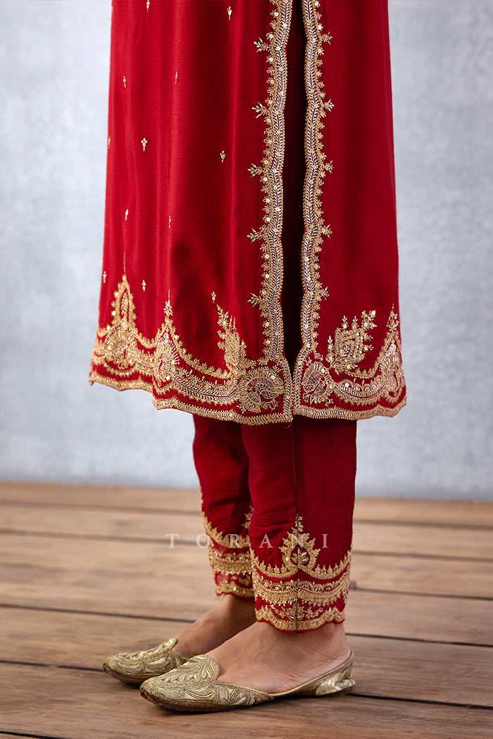 Embroidered Long Kurta set by Torani