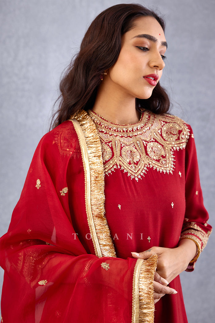 Embroidery Kurta set Hand Adda Work