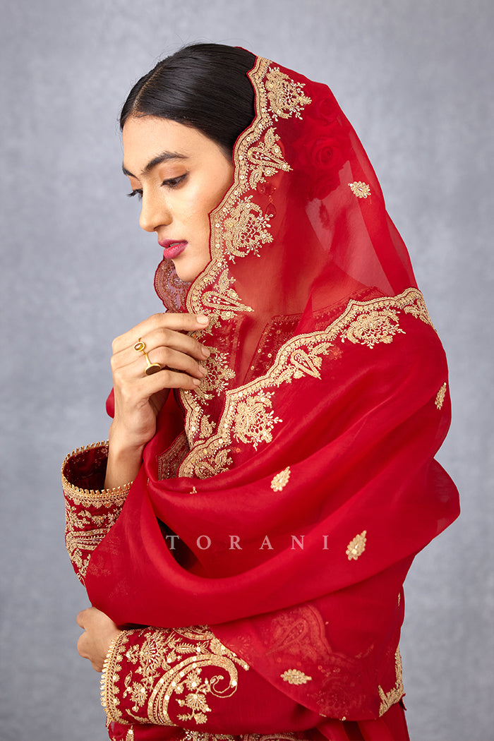 Sindoori Pushti Odhni