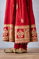 Bridal Anarkali Set with wide Embroidered border