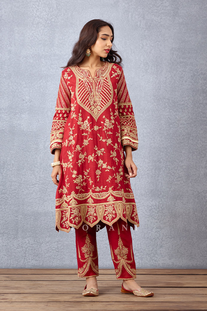 Heavy embroidered Kurta Set