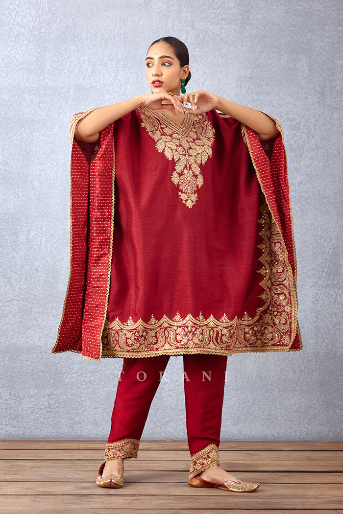 Red Kaftan Set