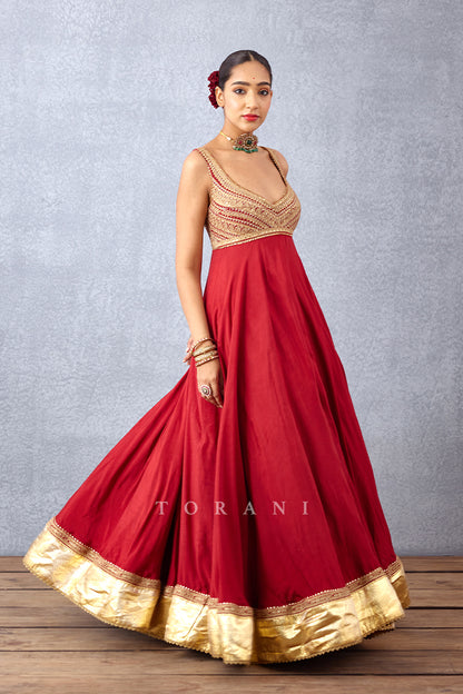 Sindoori Rabia Makhmal Jacket Set