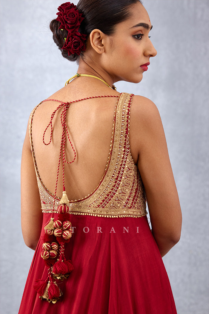 Sindoori Rabia Makhmal Jacket Set