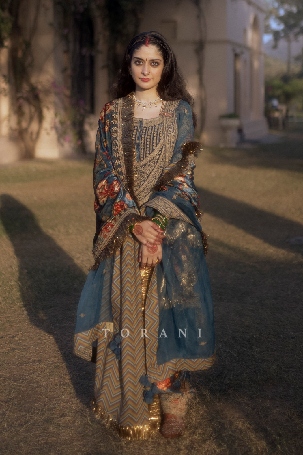 Tanya Maniktala in our Neelam Makhmal Revaa Kurta Set