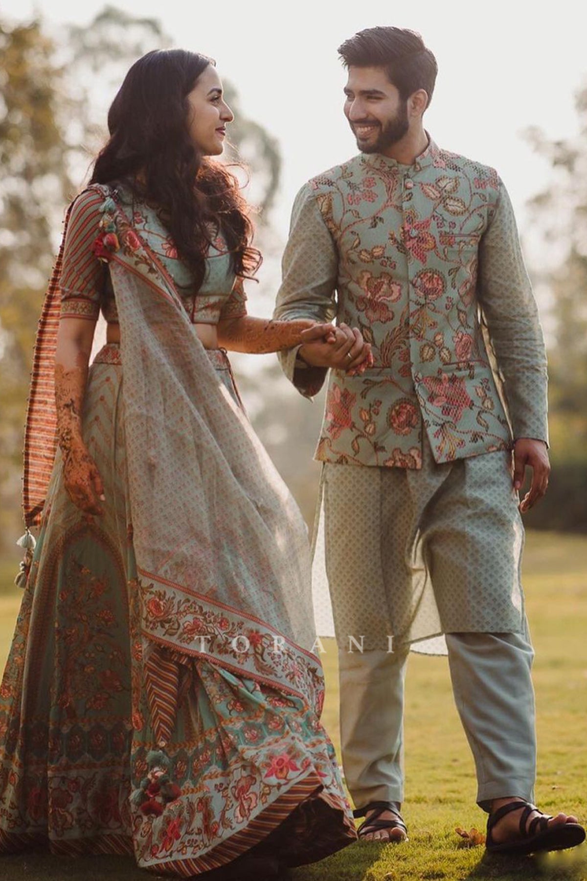 Navya &amp; Anurag in our Champa Faiz Sibani Set