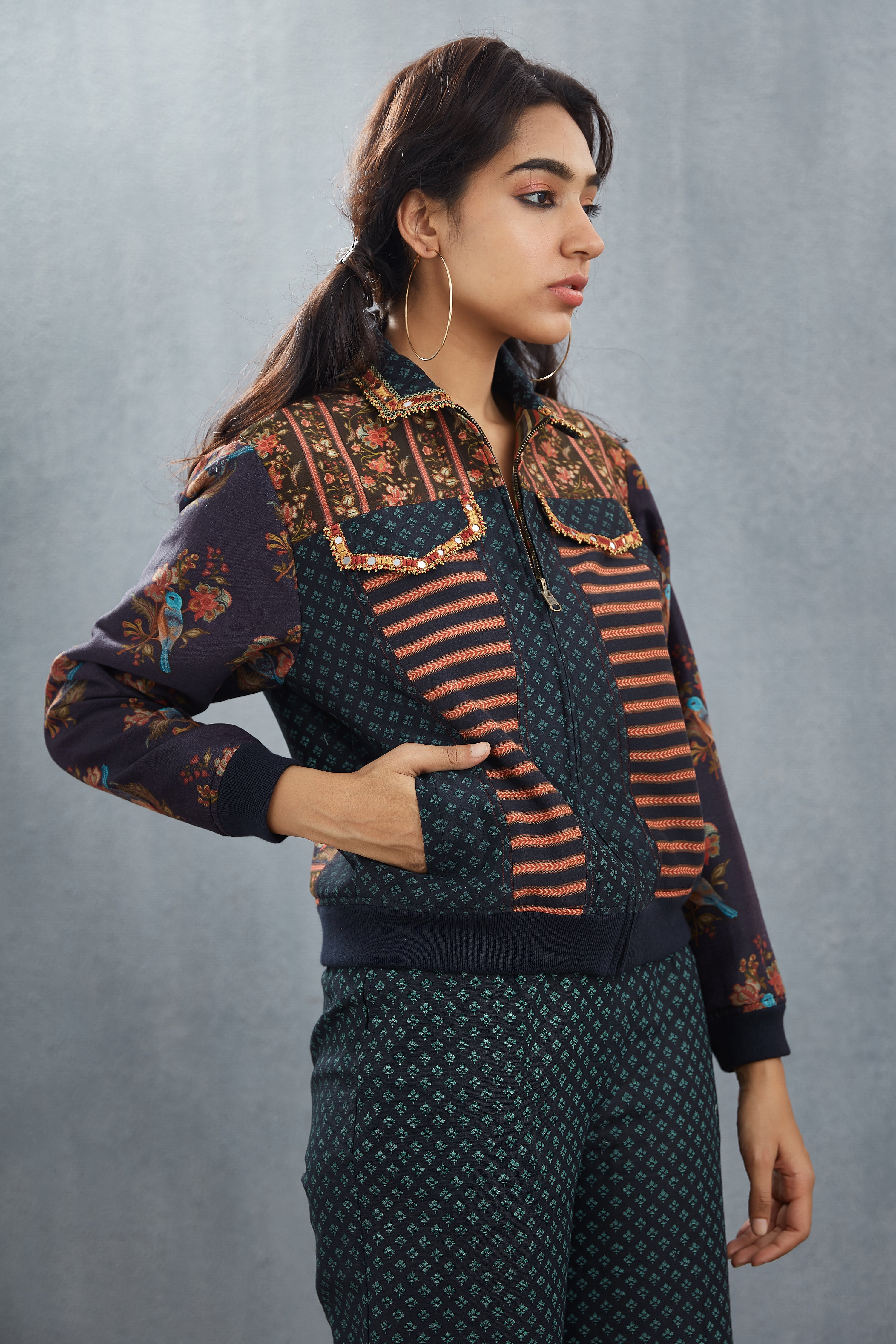 Nisha Sridevi Bomber Jacket