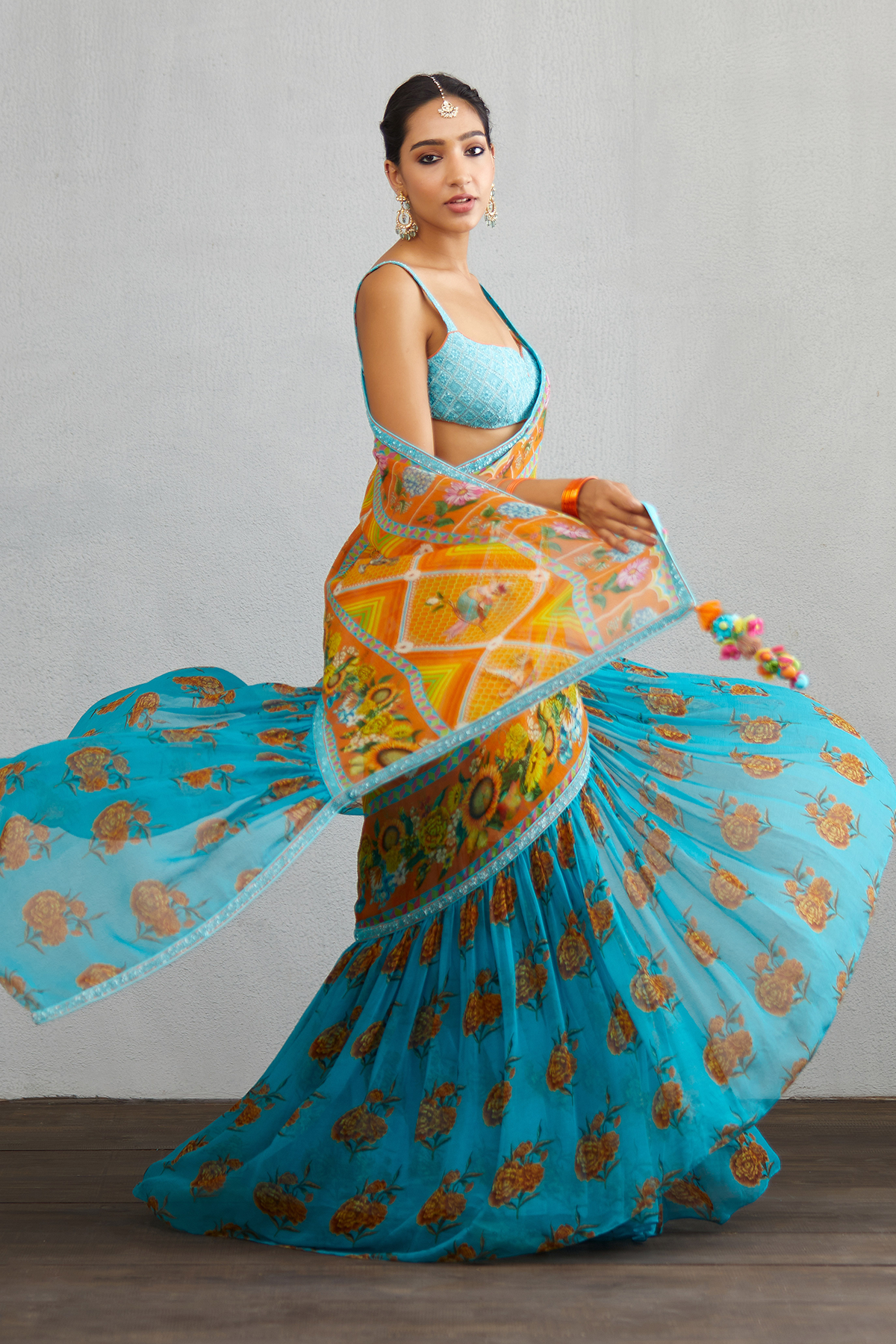 Payal Jain in our Firoza Ikjot Saree Set