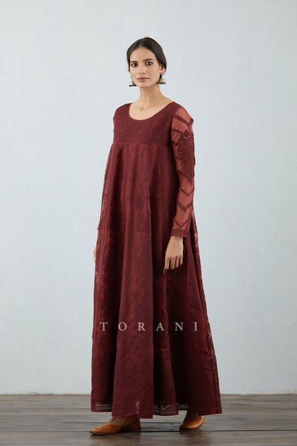 Mahogany Sutlej Anarkali Set