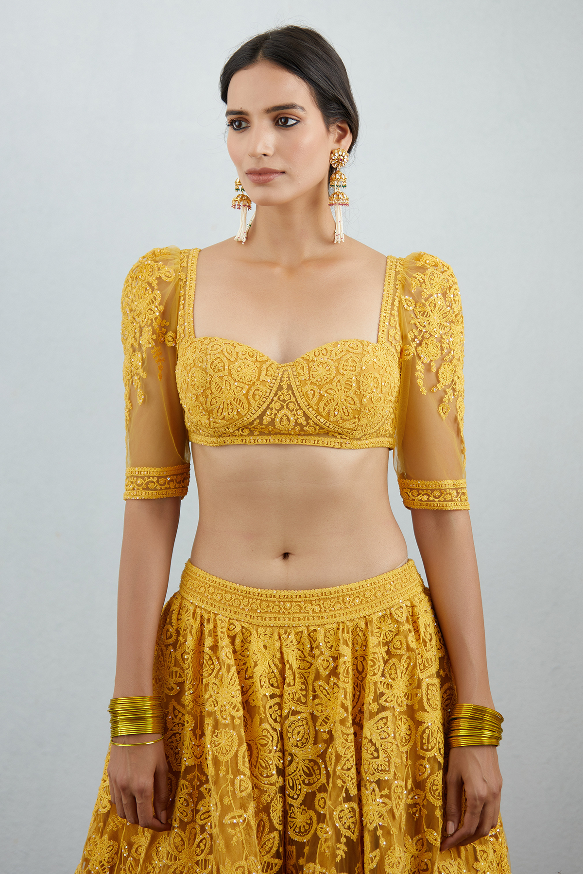 Nora Fatehi in our Sunehra Hansini Lehenga Set