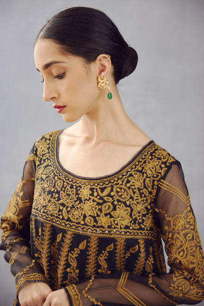 Gulghast Zaar Kalidaar Paavni Kurta Set