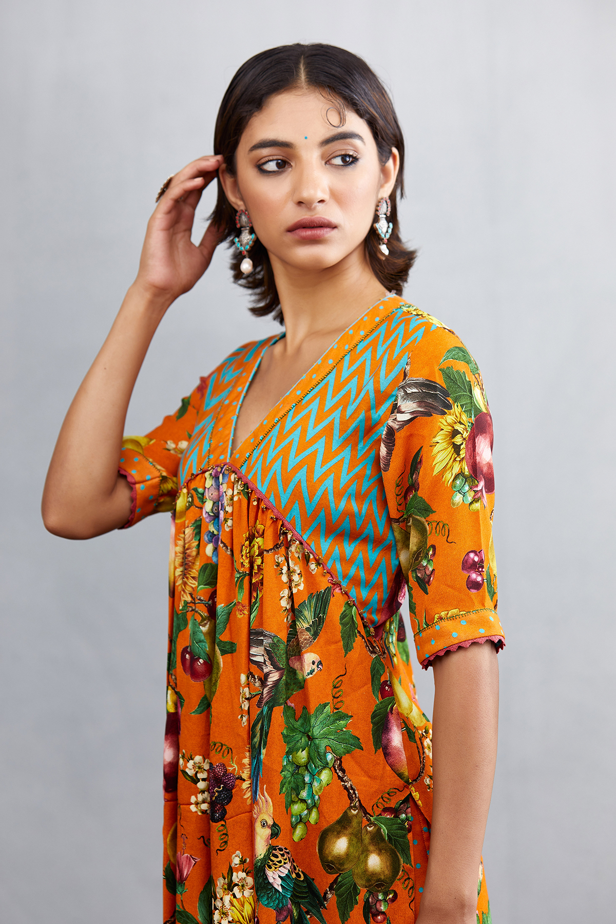 Digital printed kurta set in Viscose Crepe
