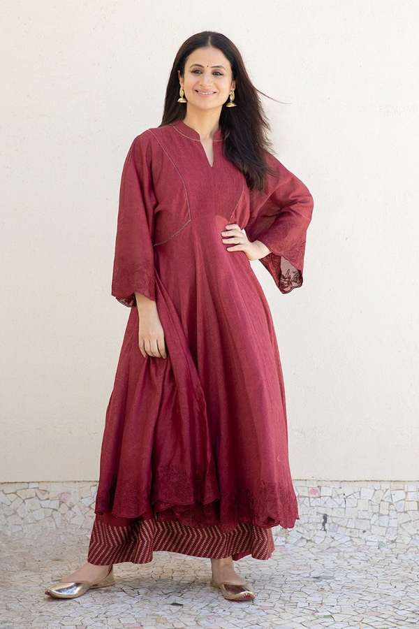 Rasika Duggal In Bhura Anardana Long Dress from Torani designer